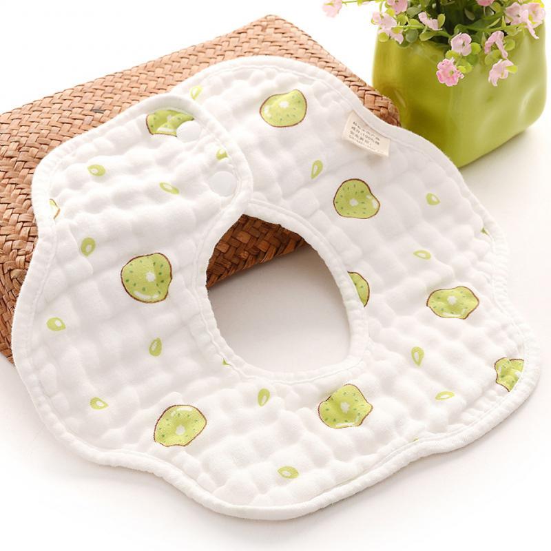 1pcs Baby Bibs 6 Layers Gauze Muslin Baby Bibs Burp Cloth 360° Rotation Bibs For Infant Baby Cartoon Saliva Towel Accessories