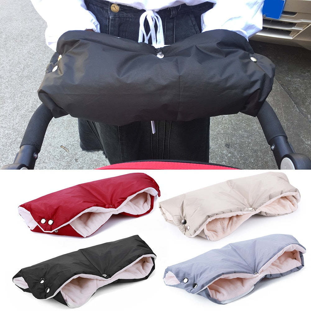 Winter Thick Warm Stroller Gloves Pushchair Hand Muff Waterproof Pram Accessory Mitten Mom Baby Buggy Clutch Cart Hand Gloves