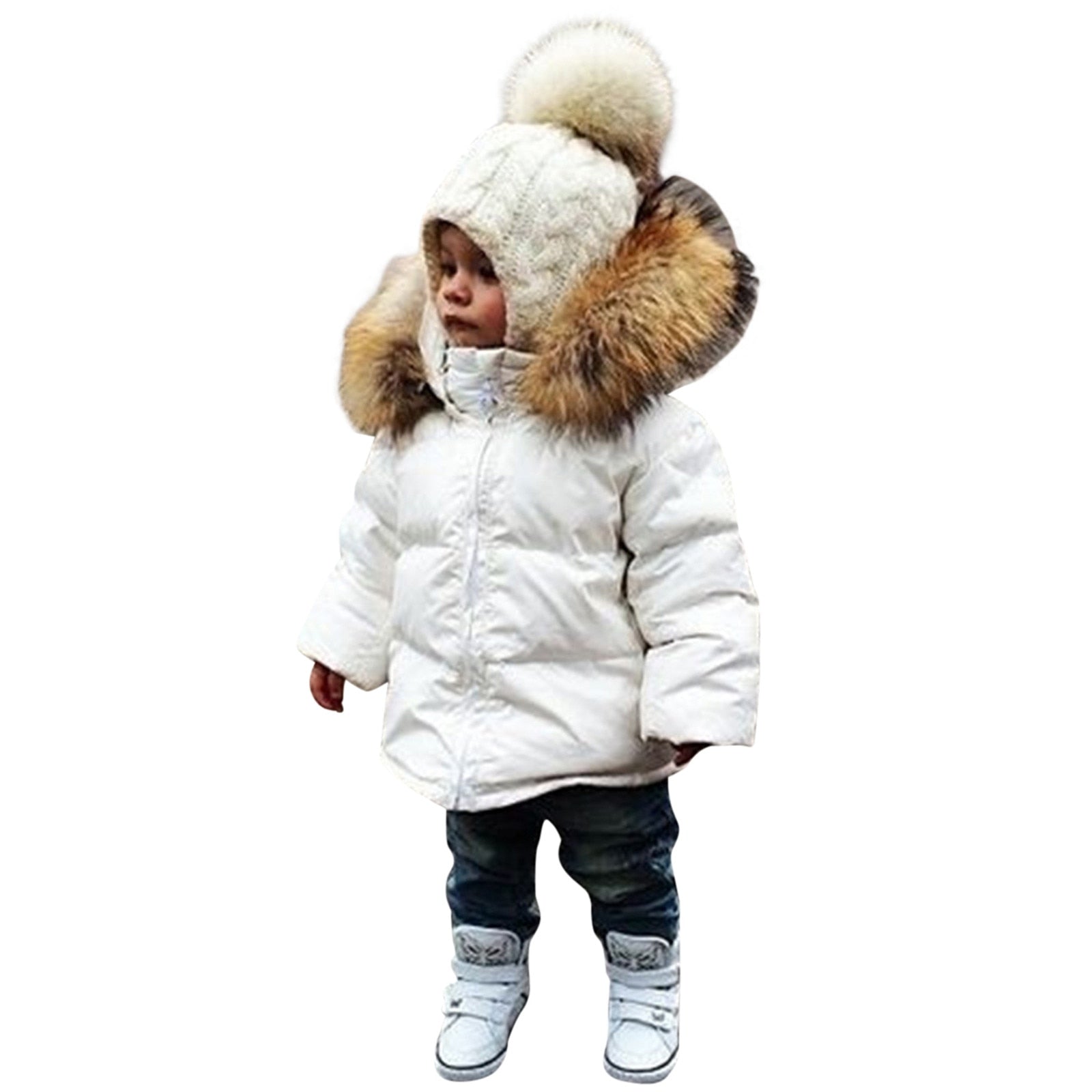 Infant Coat Jacket Snowsuit Hooded Winter Girls Boys Padded Jacket