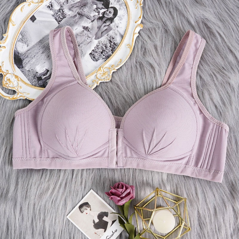 Plus Size Seamless Sexy Open Cup Bra for Maternity Clothes Pregnancy Women Front Closure Breastfeeding Underwear Nursing Bras