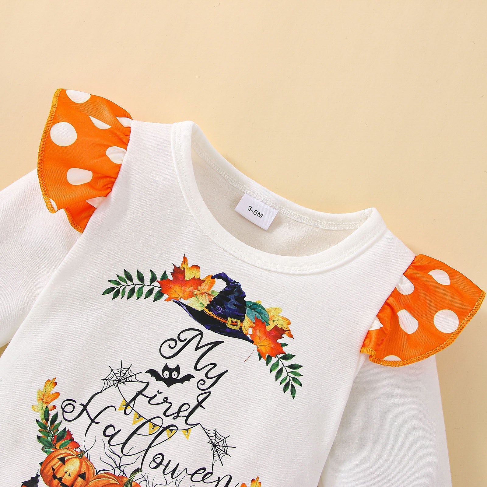 Newborn Infant Girls Halloween Clothes Fall/Winter Long Sleeve Romper, Pants, Headband outfit