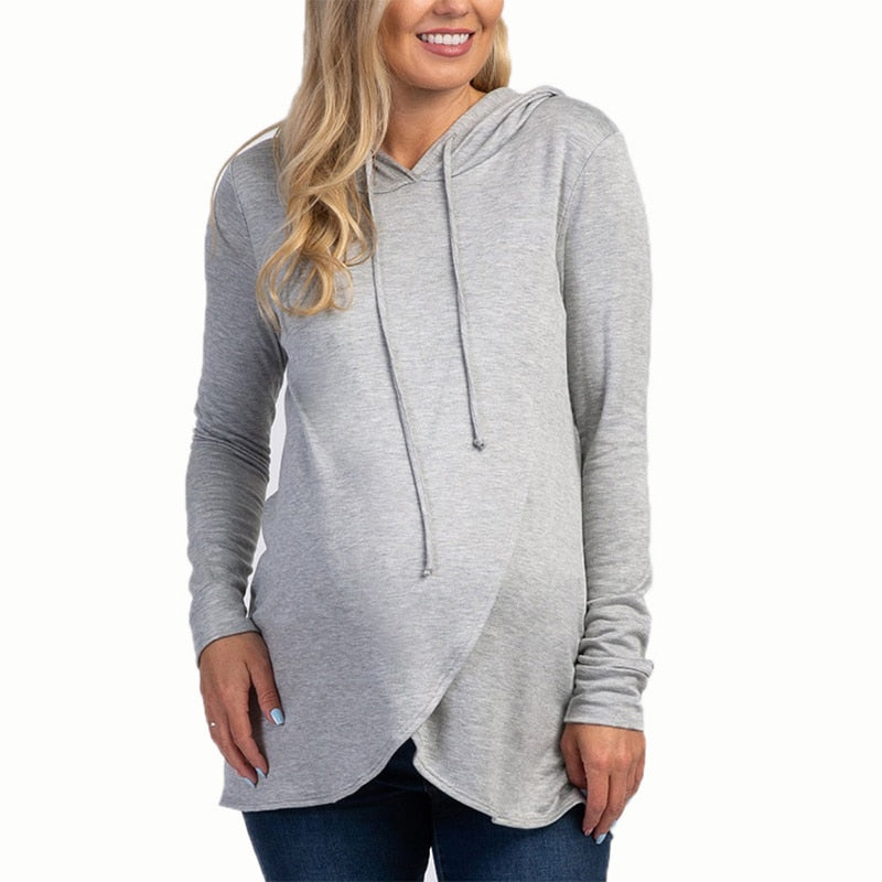 Maternity Wear Autumn and Winter Long Sleeve Hooded Sports Sweatshirt Maternity sweater Nursing clothes Pregnant Hoodies