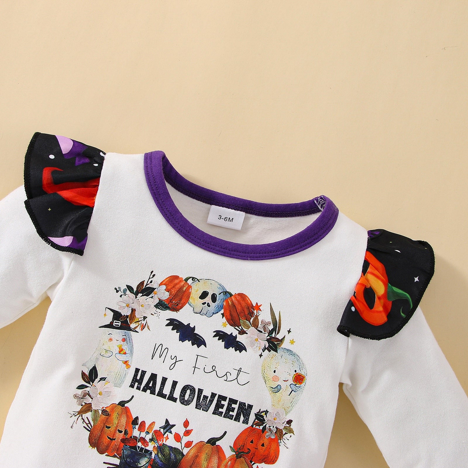 Newborn Infant Girls Halloween Clothes Fall/Winter Long Sleeve Romper, Pants, Headband outfit
