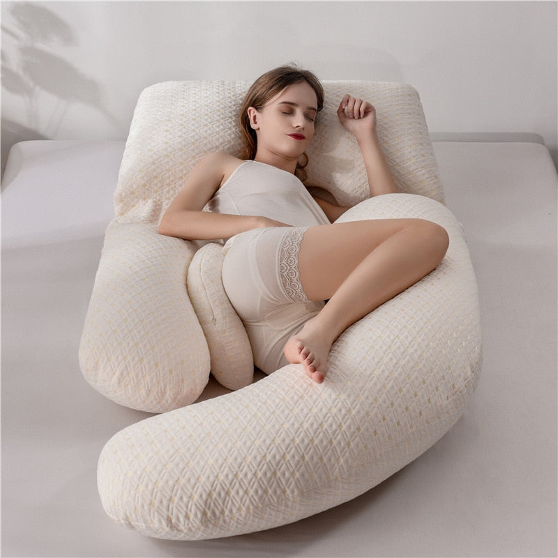 Pregnant Women Soft Comfortable Side Sleeping Waist Belly Back Support U-shaped Multifunctional Pillow Maternity Accessories