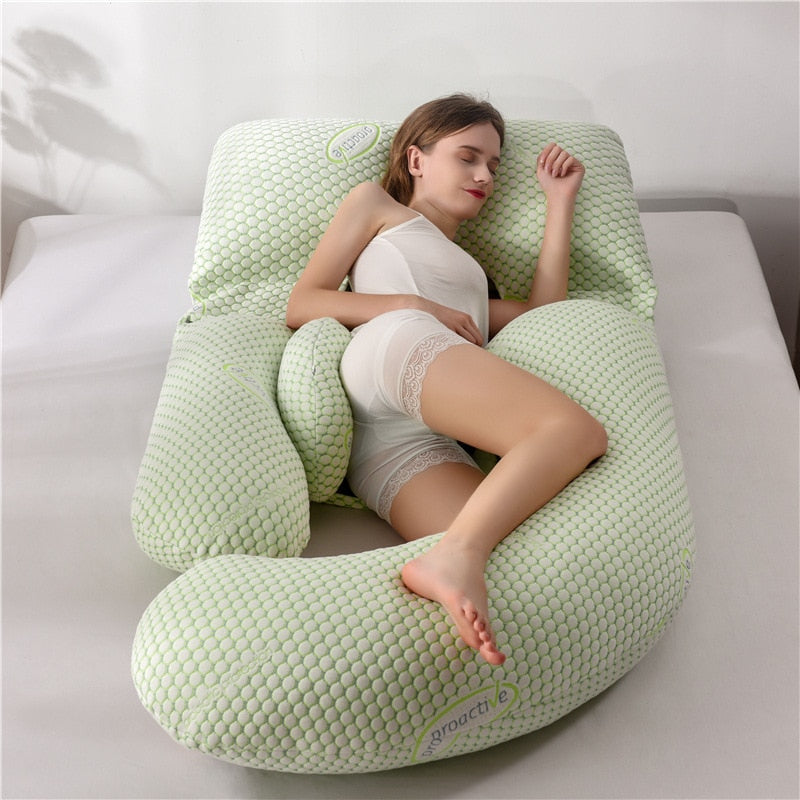 Pregnant Women Soft Comfortable Side Sleeping Waist Belly Back Support U-shaped Multifunctional Pillow Maternity Accessories