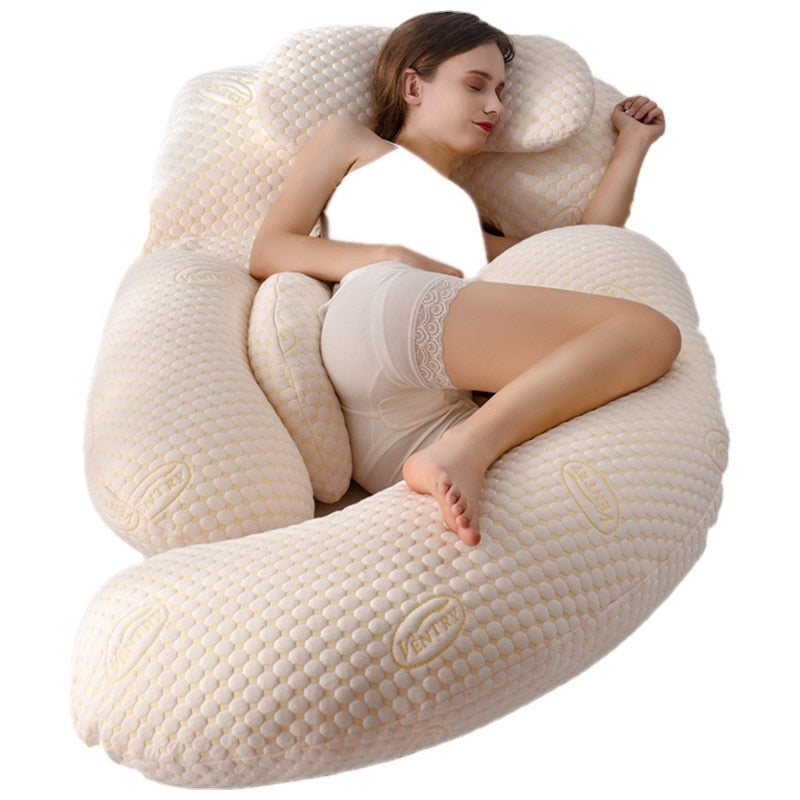 Pregnant Women Soft Comfortable Side Sleeping Waist Belly Back Support U-shaped Multifunctional Pillow Maternity Accessories