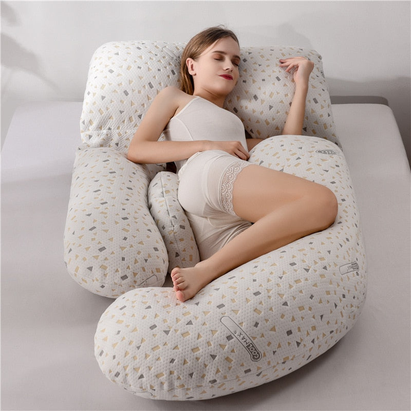 Pregnant Women Soft Comfortable Side Sleeping Waist Belly Back Support U-shaped Multifunctional Pillow Maternity Accessories