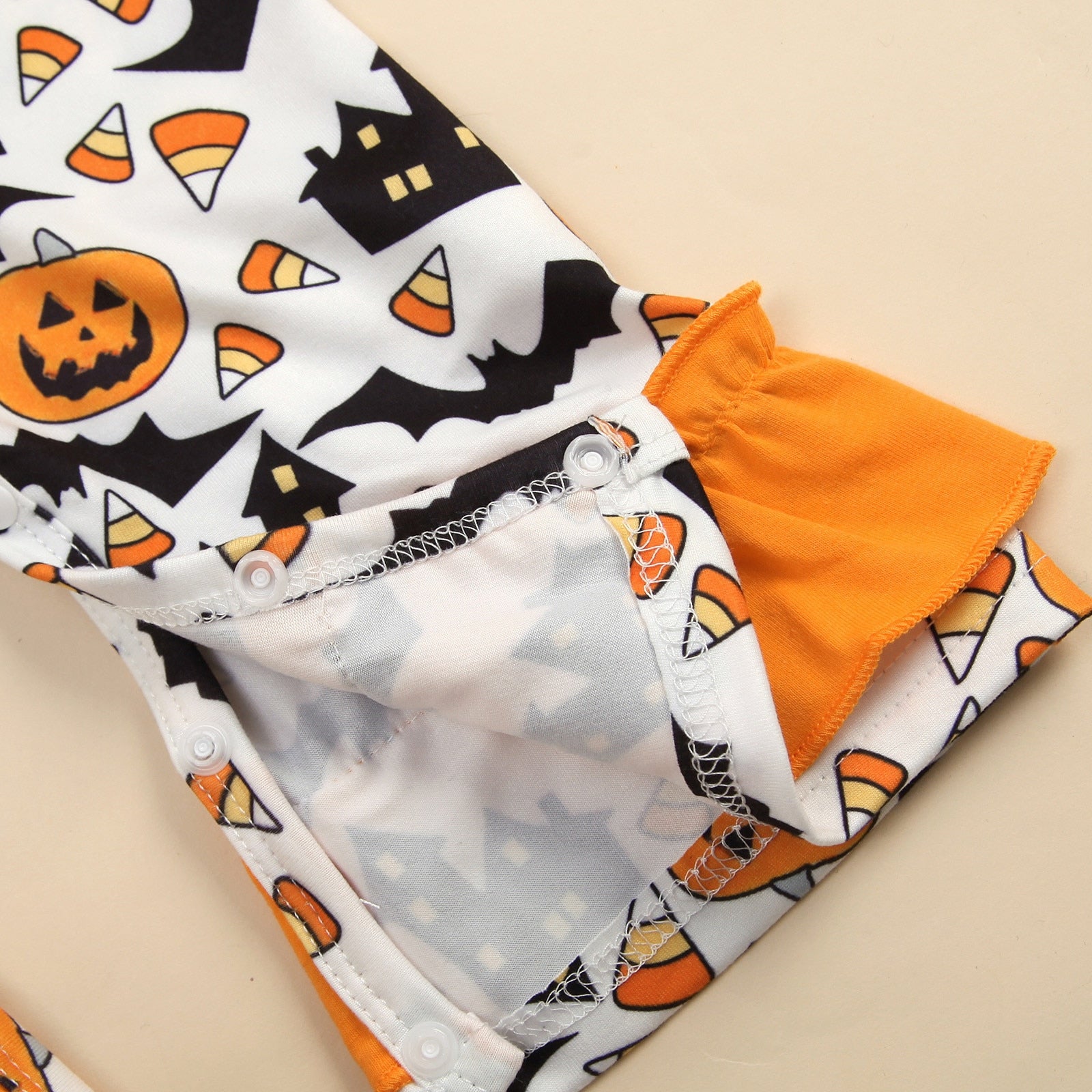 0-2 Years Newborn Infant Baby Girls Halloween Romper Pumpkin Print Outfits