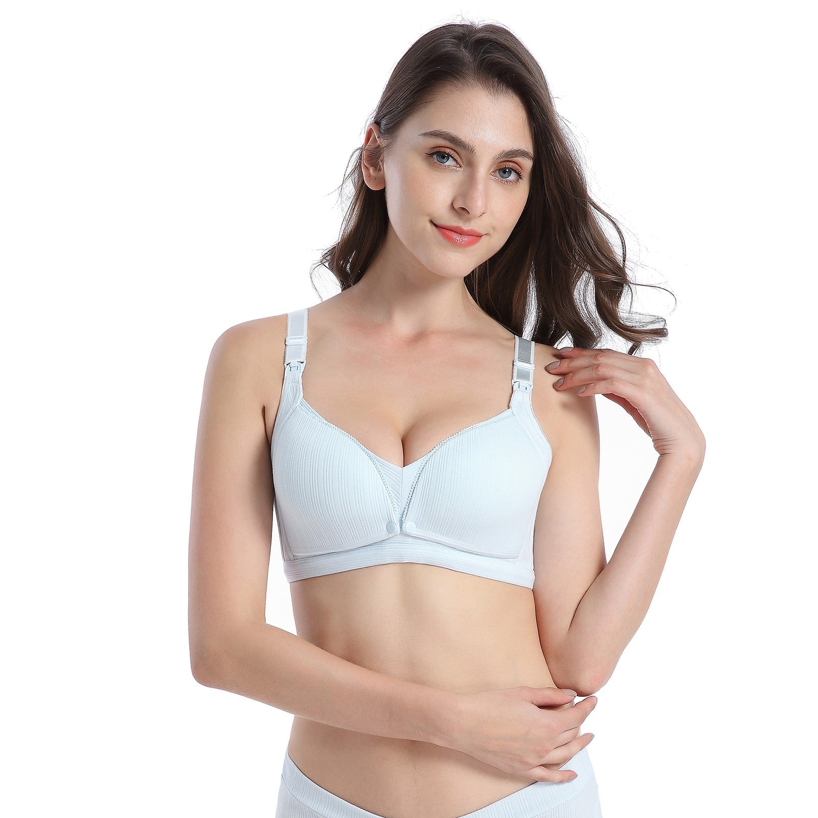 Women Nursing Bra Underwear Nursing Nights Maternity Breastfeeding Front Open Cup Bra Push Up Breathable Bra Maternity Clothes