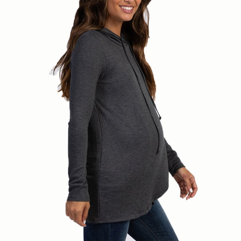 Maternity Wear Autumn and Winter Long Sleeve Hooded Sports Sweatshirt Maternity sweater Nursing clothes Pregnant Hoodies