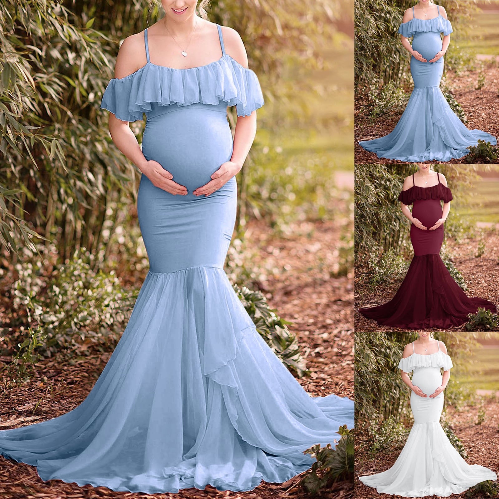 Maternity Dresses For Photo Shoot Pregnant Women Summer Pregnancy Dress