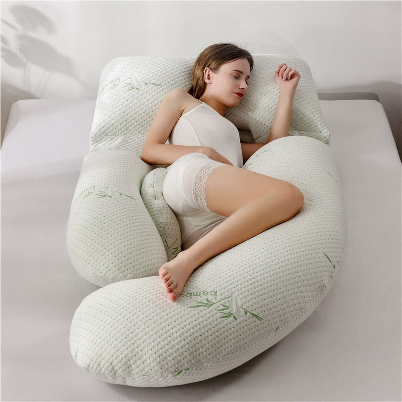 Pregnant Women Soft Comfortable Side Sleeping Waist Belly Back Support U-shaped Multifunctional Pillow Maternity Accessories