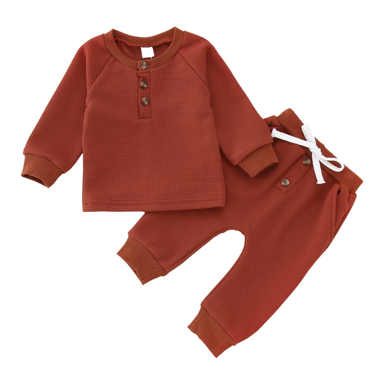 Infant Shirt with Bow Tie Toddler Boys Winter Long Sleeve Solid Colors 2PCS Outfit