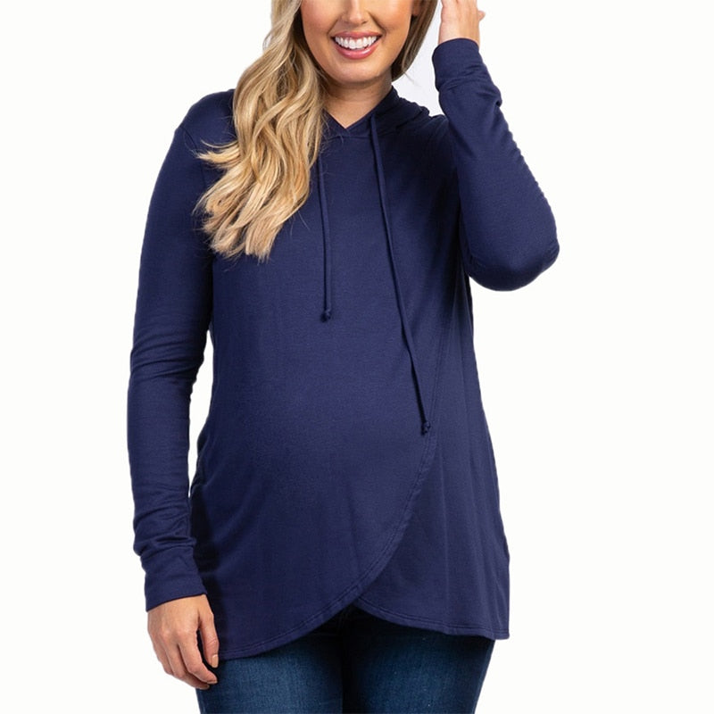 Maternity Wear Autumn and Winter Long Sleeve Hooded Sports Sweatshirt Maternity sweater Nursing clothes Pregnant Hoodies