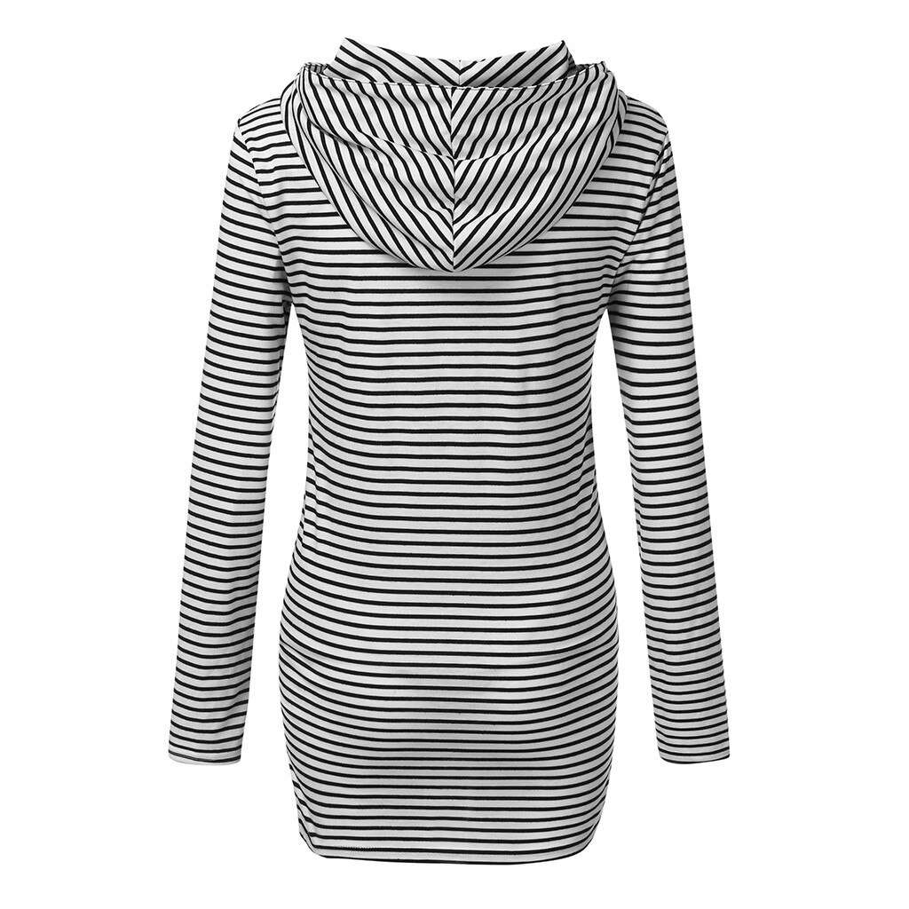 Striped Maternity Hoodie